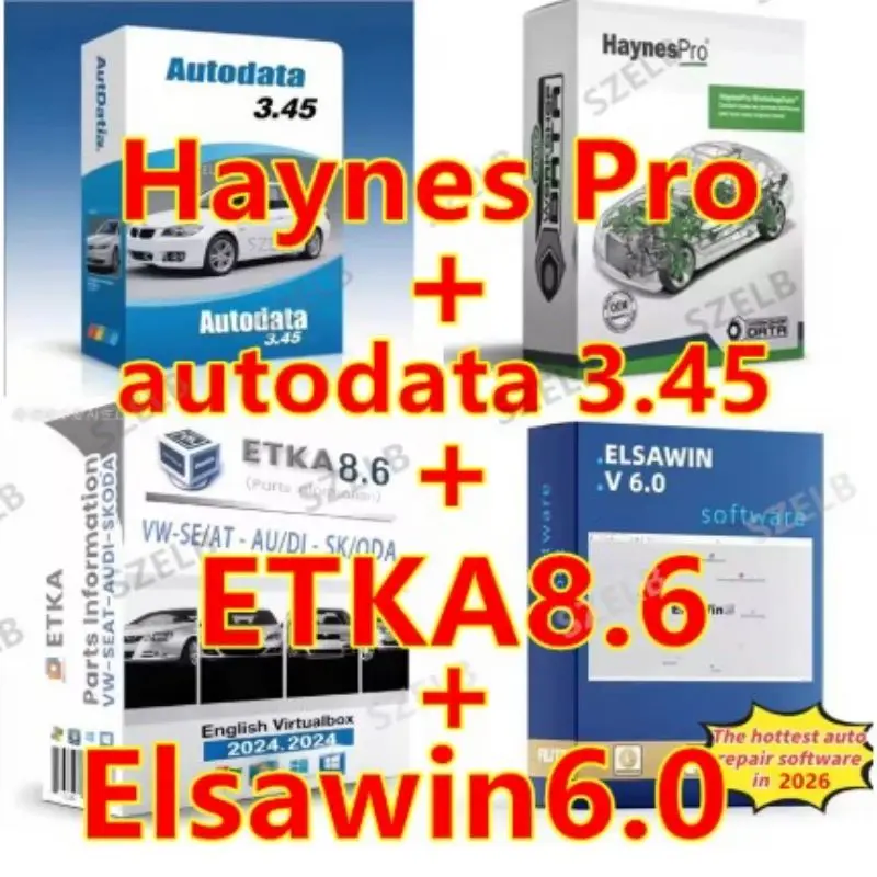 Haynes Pro and Autodata 3.45 EU + Etka 8.6 Car Repair Software with ELSAWIN 6.0 Vehicle Electronic Parts Catalog
Haynes Pro and Autodata 3.45 EU + Etka 8.6 Car Repair Software with ELSAWIN 6.0 Vehicle Electronic Parts Catalog