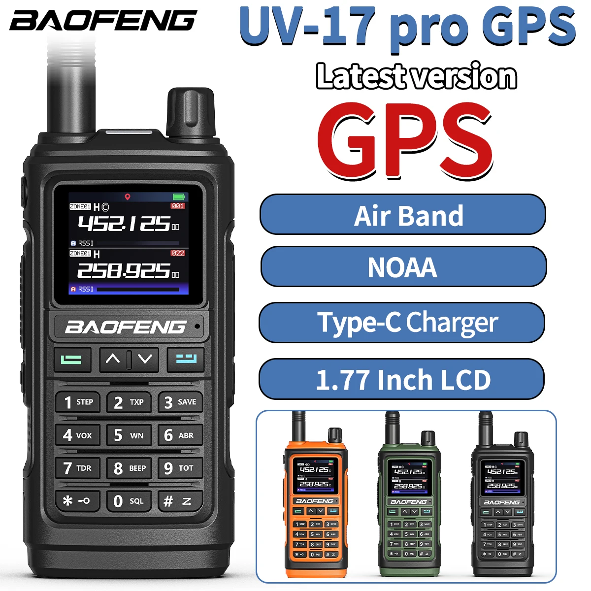 Baofeng UV-17 Pro GPS Walkie Talkie Air Band Беспроводная копия частоты дальнего действия перезаряжаемая УФ K5 UV-5R Ham двухсторонняя радиосвязь
Baofeng UV-17 Pro GPS Walkie Talkie Air Band Беспроводная копия частоты дальнего действия перезаряжаемая УФ K5 UV-5R Ham двухсторонняя радиосвязь