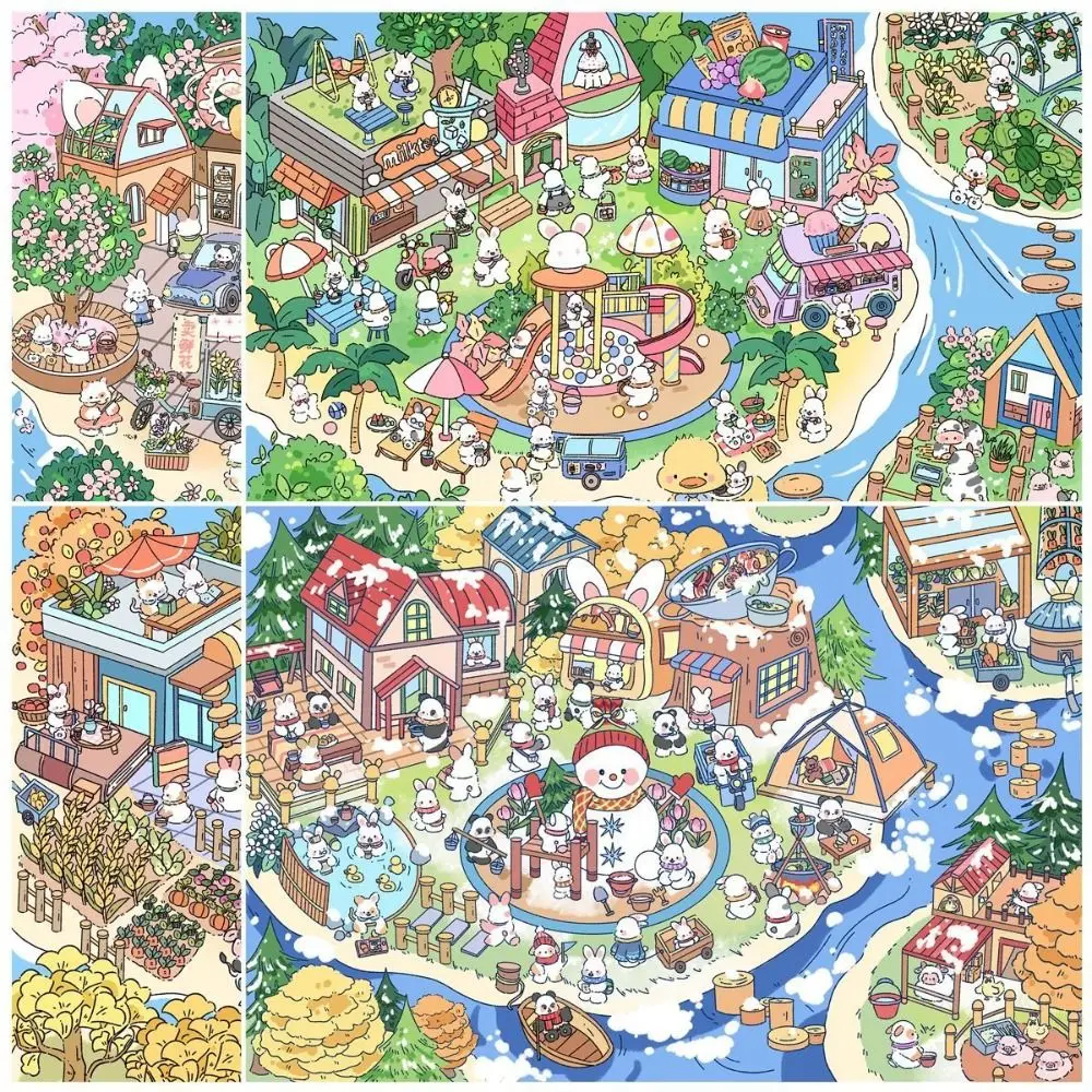 PET 3D Landscape Sticker Plus Size Four Seasons of The Year Miniature Scene Collage Three-dimensional DIY Toy Game Stickers Gift
PET 3D Landscape Sticker Plus Size Four Seasons of The Year Miniature Scene Collage Three-dimensional DIY Toy Game Stickers Gift
