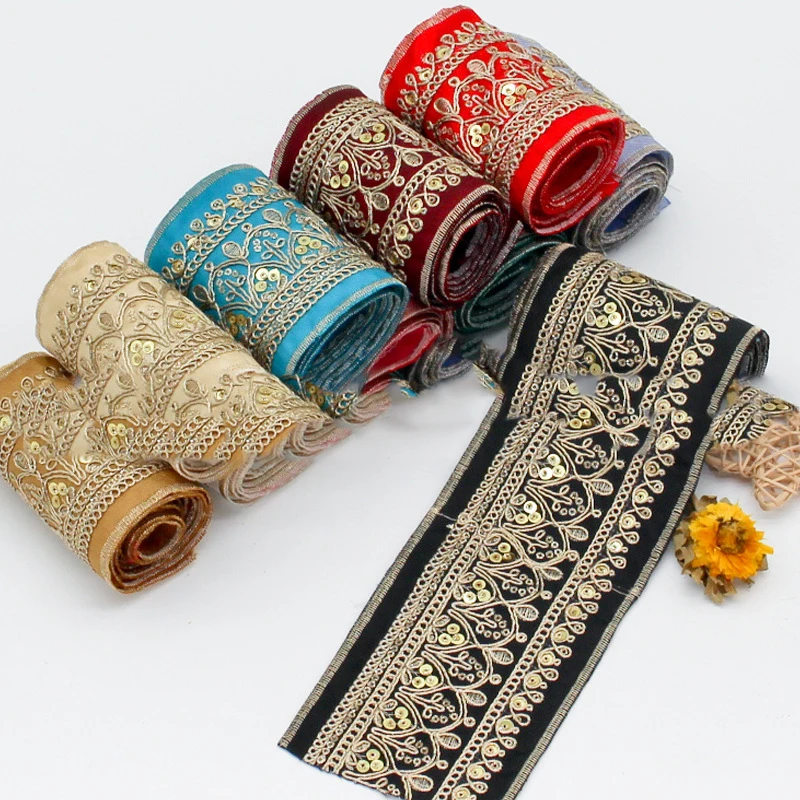 15Yards Vintage Ethnic Embroidery Ribbon Lace Trim DIY Clothes Bag Accessories Embroidered Fabric
15Yards Vintage Ethnic Embroidery Ribbon Lace Trim DIY Clothes Bag Accessories Embroidered Fabric