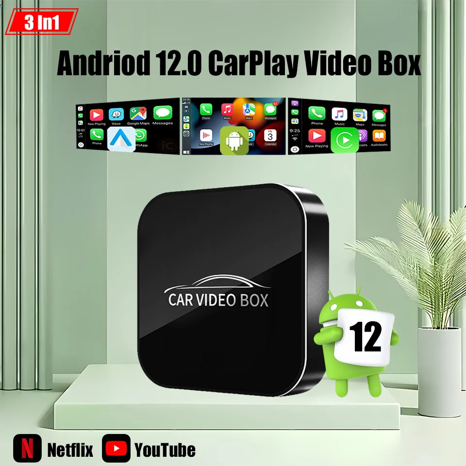 CarPlay Ai Box Wired to Wireless Andriod 12.0 & Carplay & Android Auto 3In1 Car Smart Multimedia Box Built-in Youtube Nexflit
CarPlay Ai Box Wired to Wireless Andriod 12.0 & Carplay & Android Auto 3In1 Car Smart Multimedia Box Built-in Youtube Nexflit