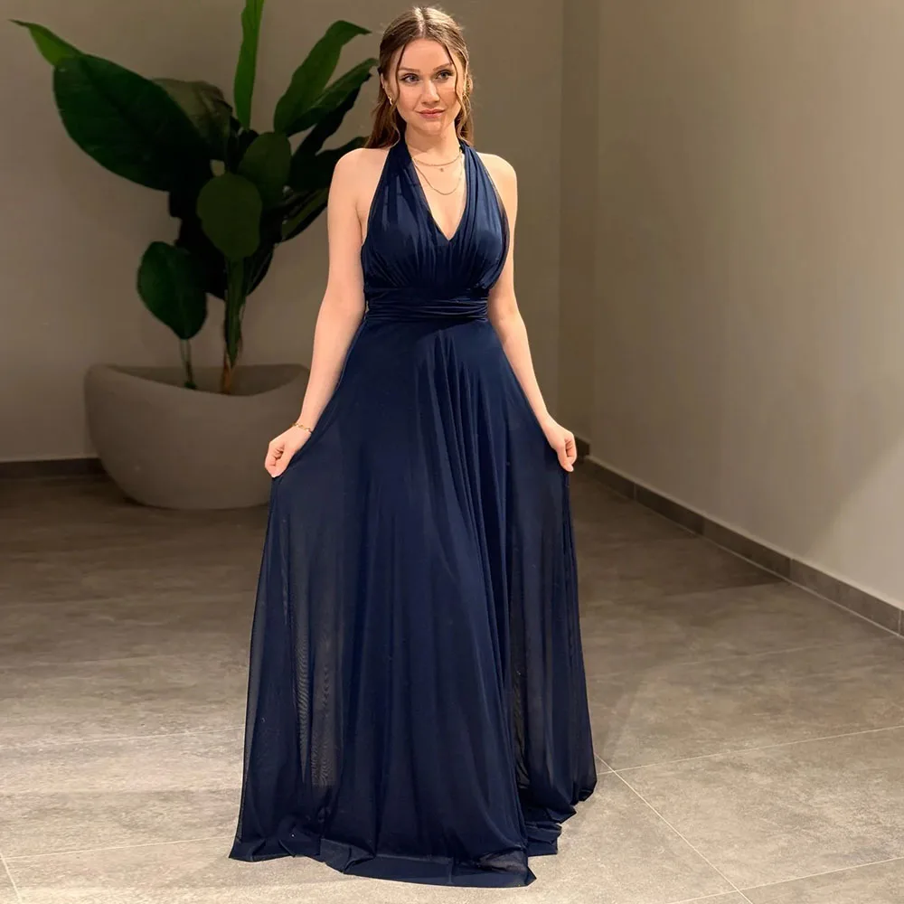 Vanessa Navy Blue Chiffon Halter Evening Dress Customized Robes De Soirée Classic A-Line Sleeveless Party Gown Prom Dresses 2026
Vanessa Navy Blue Chiffon Halter Evening Dress Customized Robes De Soirée Classic A-Line Sleeveless Party Gown Prom Dresses 2026