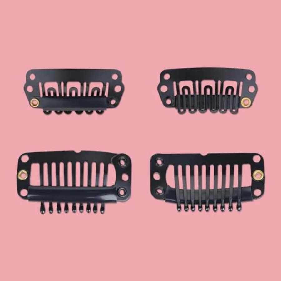 4 Black Replacement Clips for Clip in Hair Extensions Sturdy for Wire Hair Stainless Steel
4 Black Replacement Clips for Clip in Hair Extensions Sturdy for Wire Hair Stainless Steel