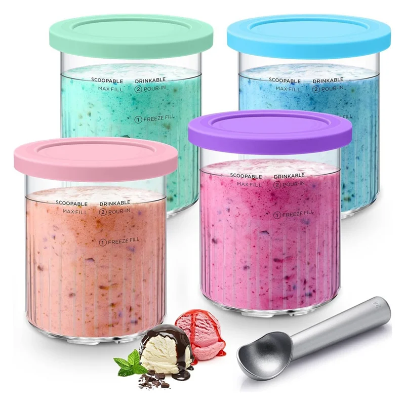 AEE8-Ice Creami Pints And Lids Replacement With Spoon Set For Ninja Creami NC501 NC500 Nc500c,Nc501c Series Ice Cream Maker
AEE8-Ice Creami Pints And Lids Replacement With Spoon Set For Ninja Creami NC501 NC500 Nc500c,Nc501c Series Ice Cream Maker