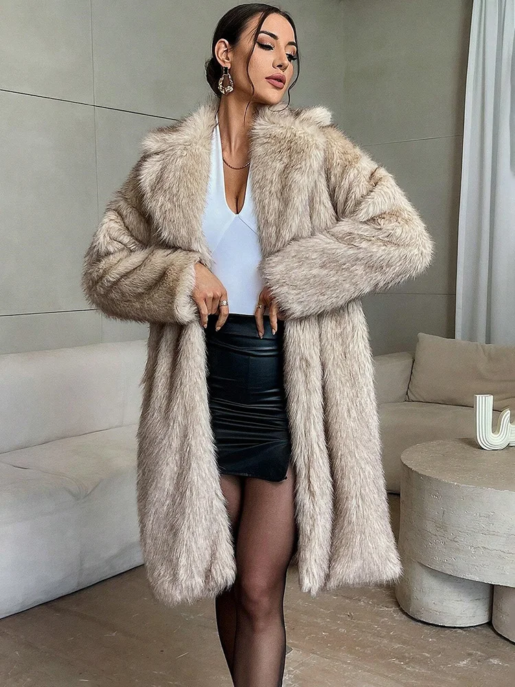 Ticketsx Vintage Lapel Woman Coat Fashion New Winter Warm Thick Faux Fur Coat Elegant Casual Female High Street Long Jacket Coat
Ticketsx Vintage Lapel Woman Coat Fashion New Winter Warm Thick Faux Fur Coat Elegant Casual Female High Street Long Jacket Coat