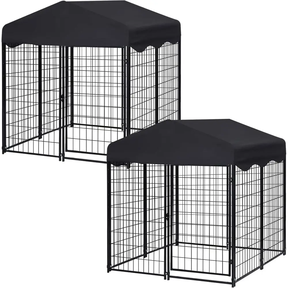 Outdoor Dog Kennel with Waterproof Roof, 2 Sets 4x4x4.5ft, Suitable for Small/Medium Dogs, UV-Resistant Metal Exercise Pen
Outdoor Dog Kennel with Waterproof Roof, 2 Sets 4x4x4.5ft, Suitable for Small/Medium Dogs, UV-Resistant Metal Exercise Pen