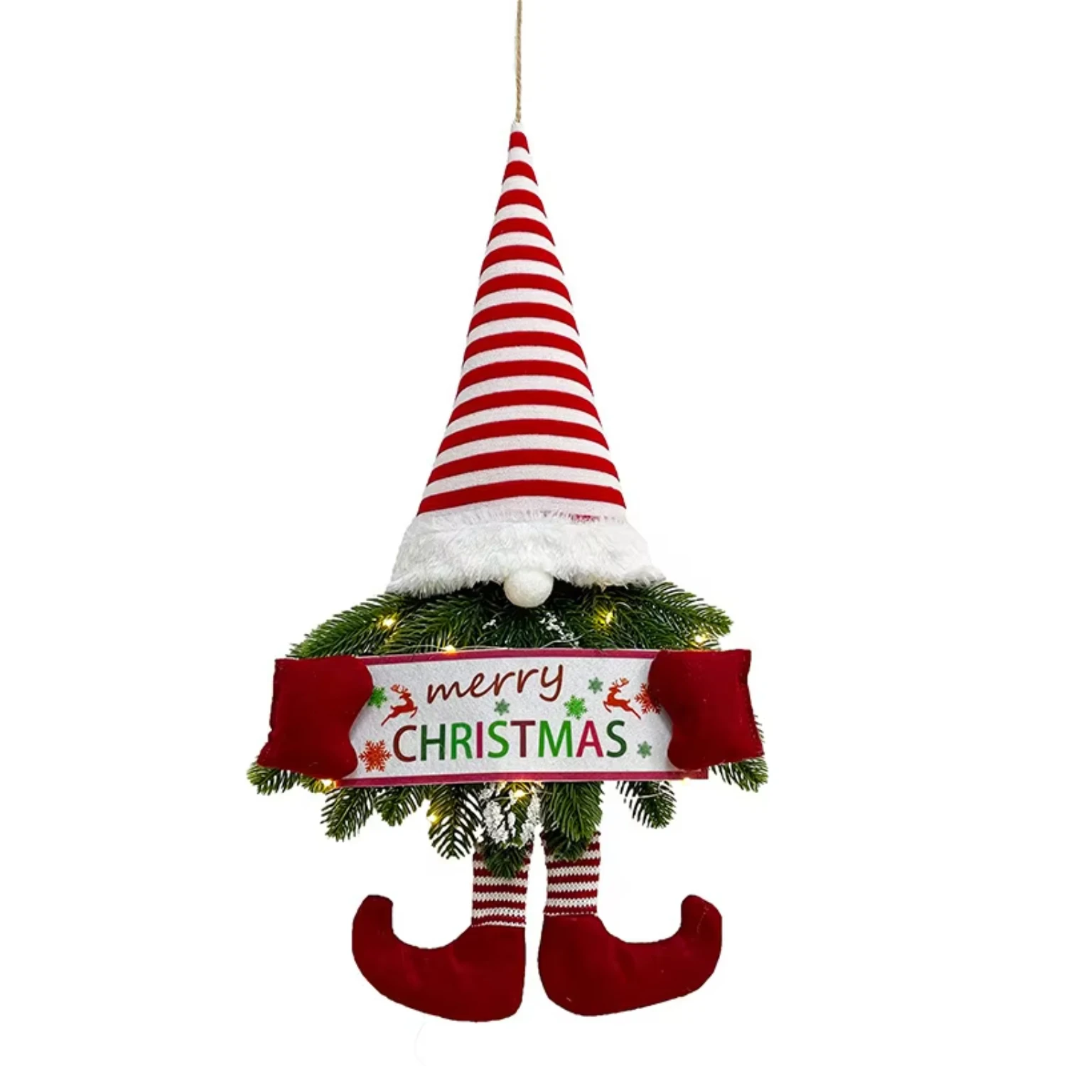 New Christmas wreath pendant short leg red and white Santa Claus wreath wall door ornaments accessories wholesale
New Christmas wreath pendant short leg red and white Santa Claus wreath wall door ornaments accessories wholesale
