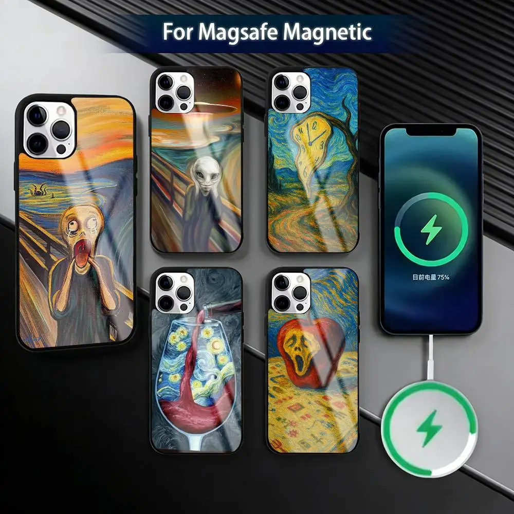 Edvard Munch The Scream Art Phone Case For iPhone17,16,15,14,13,12,11 Plus,Pro Magnetic with Magsafe Wireless Charging
Edvard Munch The Scream Art Phone Case For iPhone17,16,15,14,13,12,11 Plus,Pro Magnetic with Magsafe Wireless Charging