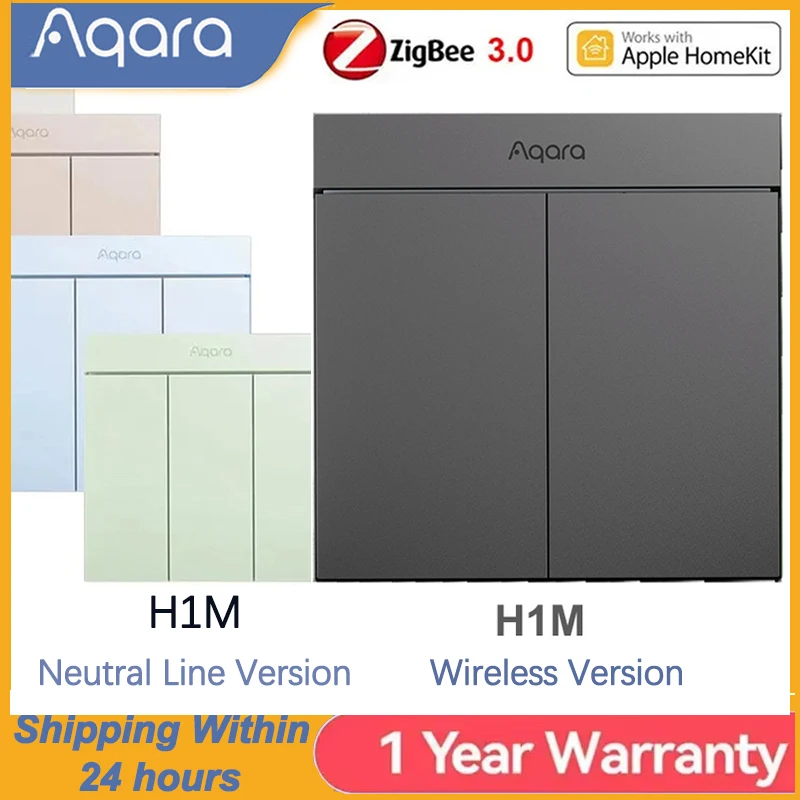 Aqara Smart Wall Switch H1M With Neutral Line Wireless Key Light Switch Zigbee Multiple Control Modes smart wall light switch
Aqara Smart Wall Switch H1M With Neutral Line Wireless Key Light Switch Zigbee Multiple Control Modes smart wall light switch