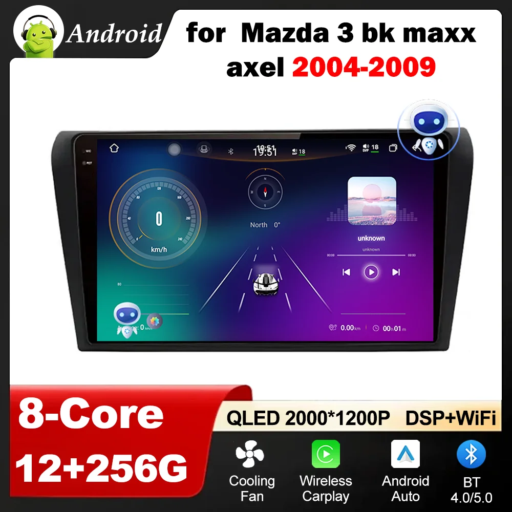 9 inch Car Radio Mulltmedia Player GPS Navigation for Mazda 3 bk maxx axel 2004 - 2009 Android OS Carplay WiFi DSP Bluetooth 4G
9 inch Car Radio Mulltmedia Player GPS Navigation for Mazda 3 bk maxx axel 2004 - 2009 Android OS Carplay WiFi DSP Bluetooth 4G