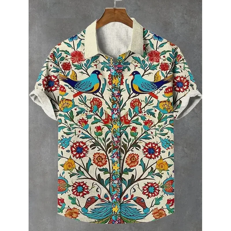 2025 new linen comfortable fabric Asian style retro pattern printed men's short sleeved shirt casual wear button top
2025 new linen comfortable fabric Asian style retro pattern printed men's short sleeved shirt casual wear button top