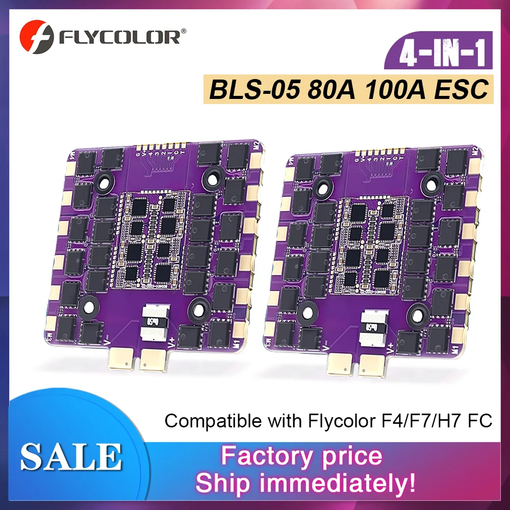FLYCOLOR BLS-05 80A 100A ESC 4in1 3-8S Dshot300 Dshot600 Compatible with F4/F7/H7 FC
FLYCOLOR BLS-05 80A 100A ESC 4in1 3-8S Dshot300 Dshot600 Compatible with F4/F7/H7 FC