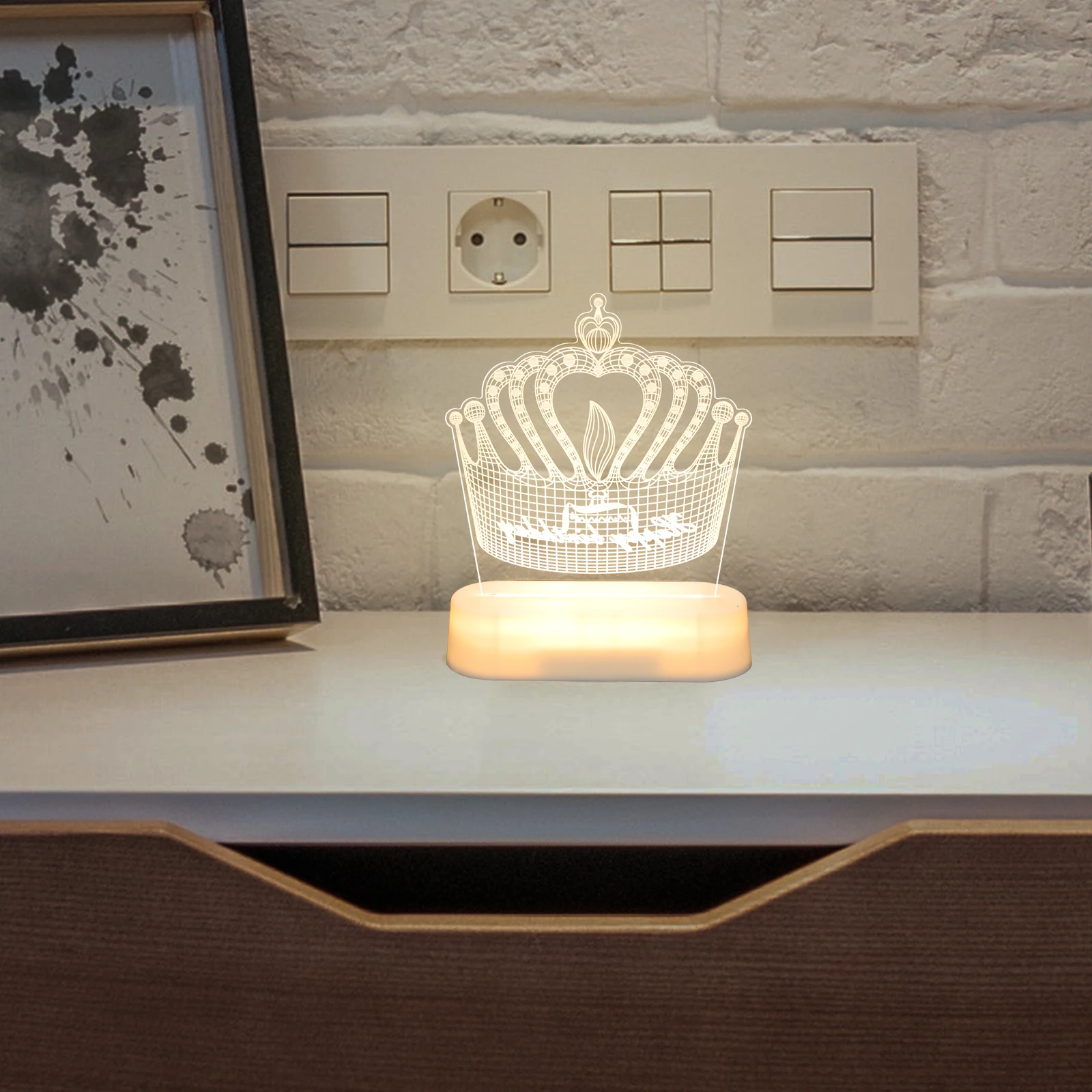 LED Light Decoration Crown Bedroom Table Room 3D Birthday Party Decorative Lighting LED Crown Night Light Bedroom Decorative
LED Light Decoration Crown Bedroom Table Room 3D Birthday Party Decorative Lighting LED Crown Night Light Bedroom Decorative