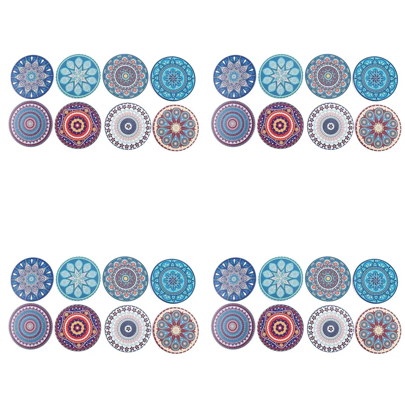 N04R Подставки для напитков, набор из 32 абсорбирующих каменных подставок для деревянного стола, подставки для мандалы с пробковым основанием 
N04R Подставки для напитков, набор из 32 абсорбирующих каменных подставок для деревянного стола, подставки для мандалы с пробковым основанием