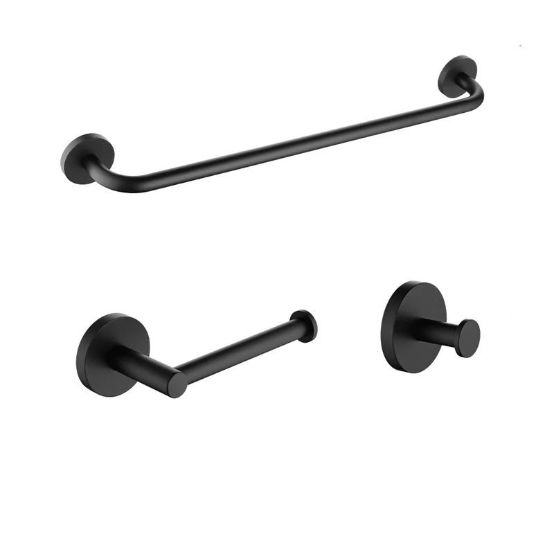 Modern Matte Black Bath Hardware Towel Bar Toilet Paper Holder Towel Ring Coat Hook Durable Stainless Steel Bathroom Accessories
Modern Matte Black Bath Hardware Towel Bar Toilet Paper Holder Towel Ring Coat Hook Durable Stainless Steel Bathroom Accessories