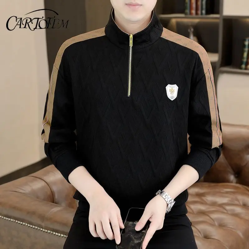 Легкая роскошная жаккардовая толстовка, мужская новая весенне-осенняя повседневная свободная модная базовая рубашка на молнии с воротником-стойкой и длинными рукавами, топ
Легкая роскошная жаккардовая толстовка, мужская новая весенне-осенняя повседневная свободная модная базовая рубашка на молнии с воротником-стойкой и длинными рукавами, топ