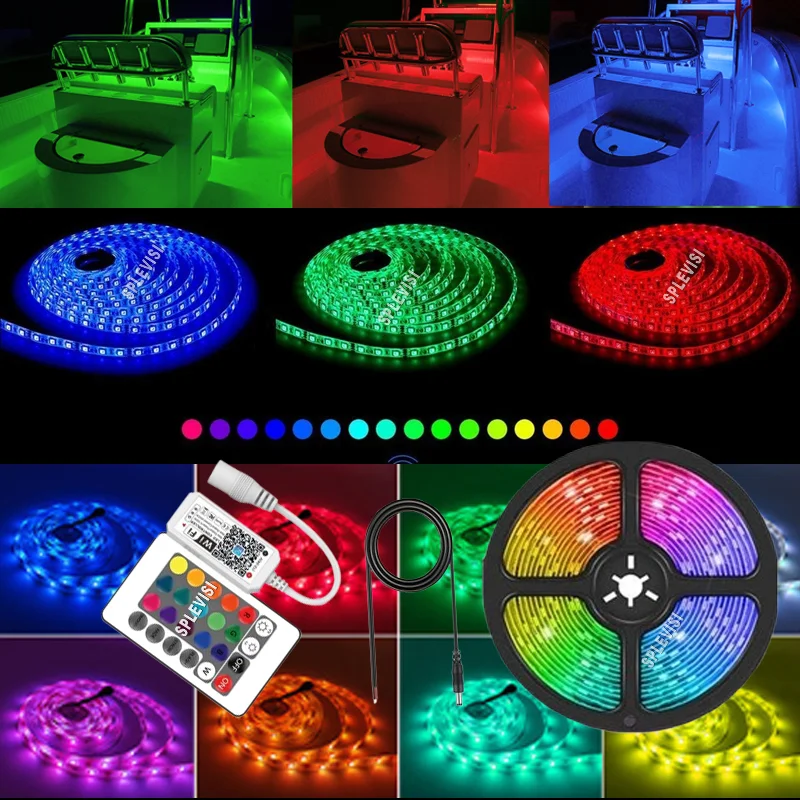 Remote & Bluetooth Contro 16FT RGB LED Boat Lights Waterproof Marine Deck Dock Light Pontoon Marine Yacht Sailboat accessories
Remote & Bluetooth Contro 16FT RGB LED Boat Lights Waterproof Marine Deck Dock Light Pontoon Marine Yacht Sailboat accessories