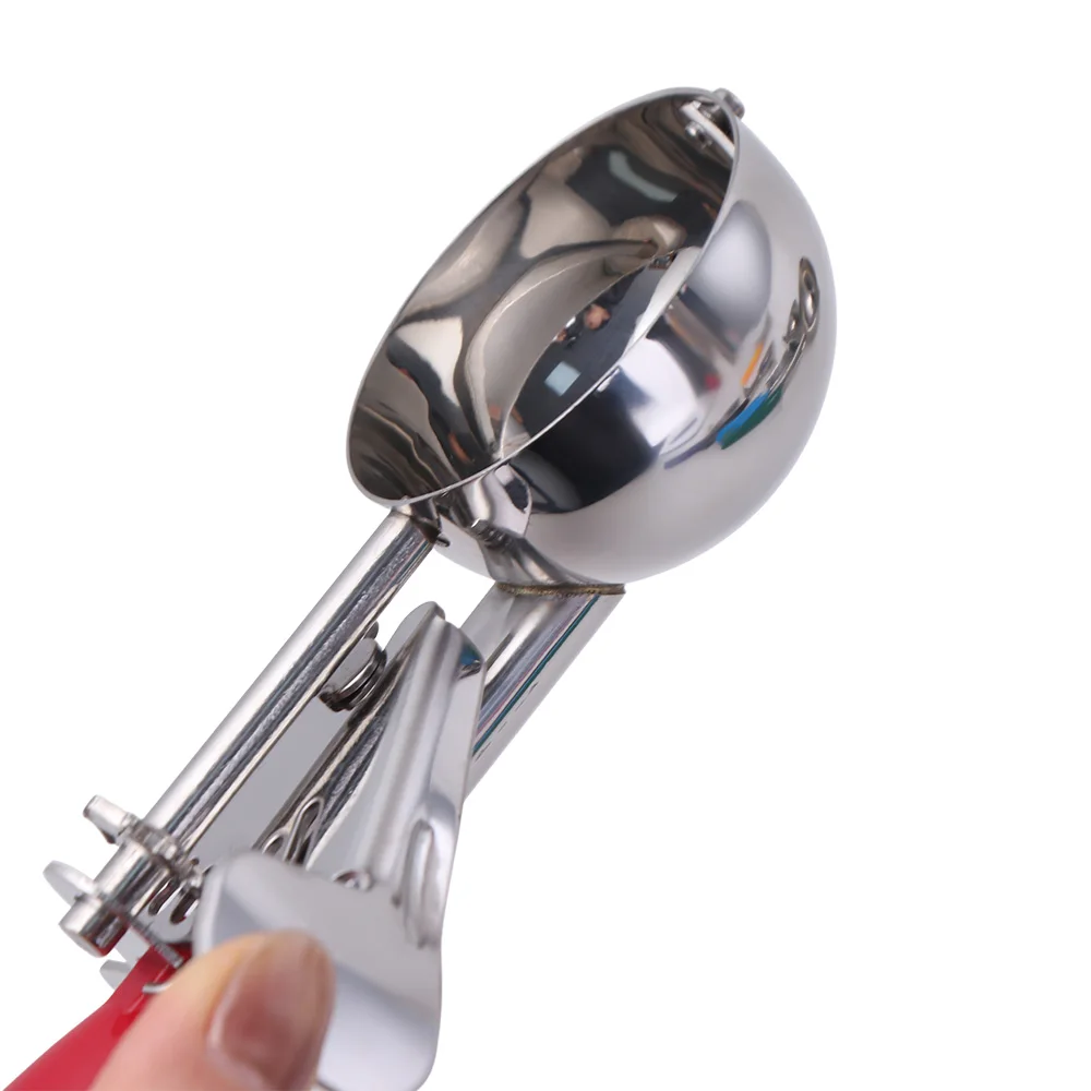 Stainless Steel Ice Cream Ball Scoop Plastic Handle Rust-proof Ice Cream Digger Press Design Fruit Scoop Watermelon
Stainless Steel Ice Cream Ball Scoop Plastic Handle Rust-proof Ice Cream Digger Press Design Fruit Scoop Watermelon