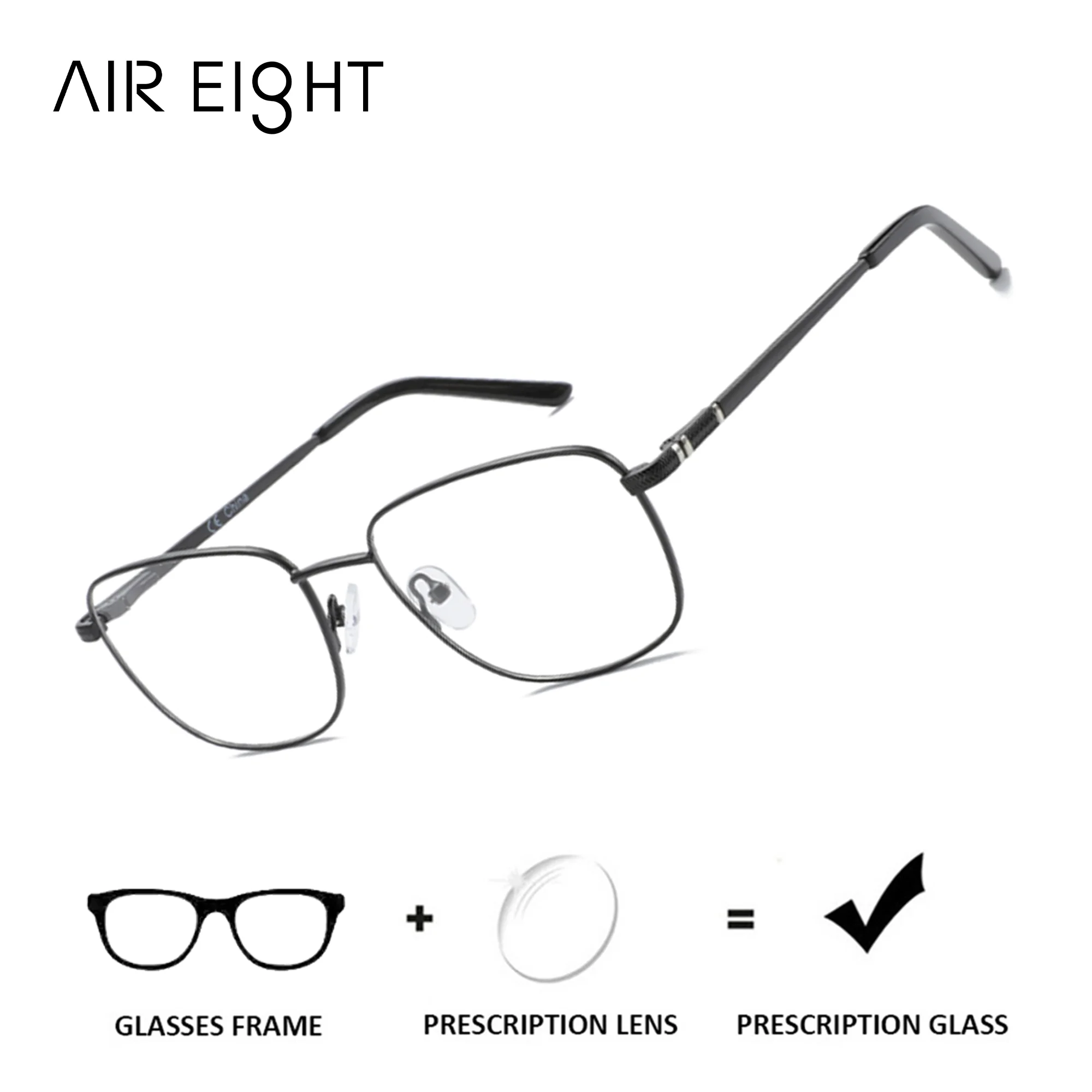 AIR EIGHT Metal Square Frame Prescription Glasses Men Progressive Lenses Photochromic Myopia Vision Optical
AIR EIGHT Metal Square Frame Prescription Glasses Men Progressive Lenses Photochromic Myopia Vision Optical