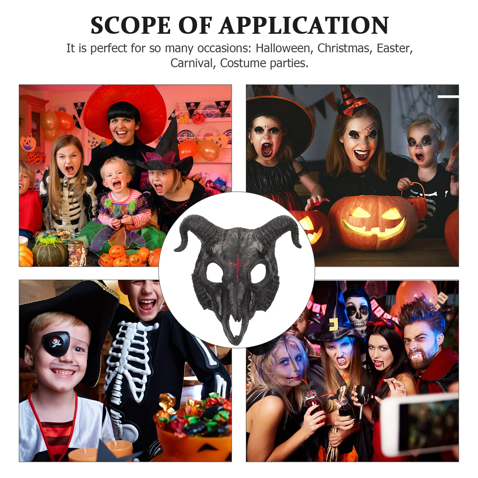 Halloween Goat Mask Costume Party Face Cover Cosplay Dress Up Accessory For Adults Festival Horned Creature Mask Horn
Halloween Goat Mask Costume Party Face Cover Cosplay Dress Up Accessory For Adults Festival Horned Creature Mask Horn