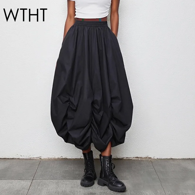 WTHT 2025 Autumn New Trendy Women's Wrinkled Hem Design Long A-line Skirts Fashion High Waist Casual Skirt Female 1LS2440
WTHT 2025 Autumn New Trendy Women's Wrinkled Hem Design Long A-line Skirts Fashion High Waist Casual Skirt Female 1LS2440