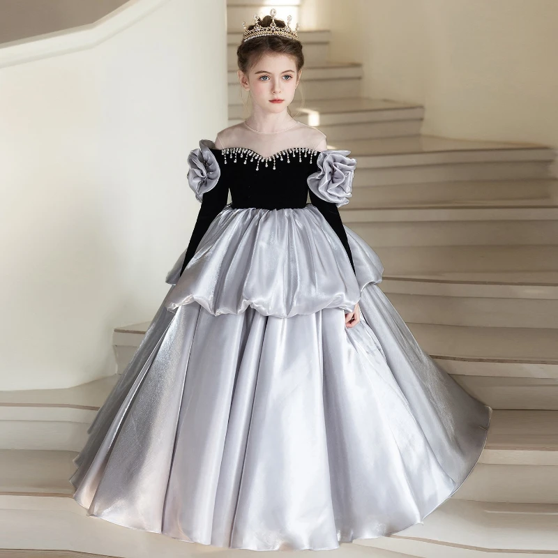 Girls Evening Party Dress Pageant Host Princess Gown Children Performance Outfit Formal Birthday Celebration Flower Girl Dress
Girls Evening Party Dress Pageant Host Princess Gown Children Performance Outfit Formal Birthday Celebration Flower Girl Dress