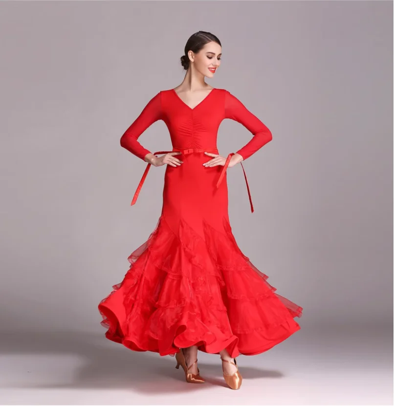 Modern Dance Dress Women's National Standard Dance Practice Dress Big Swing Dress
Modern Dance Dress Women's National Standard Dance Practice Dress Big Swing Dress
