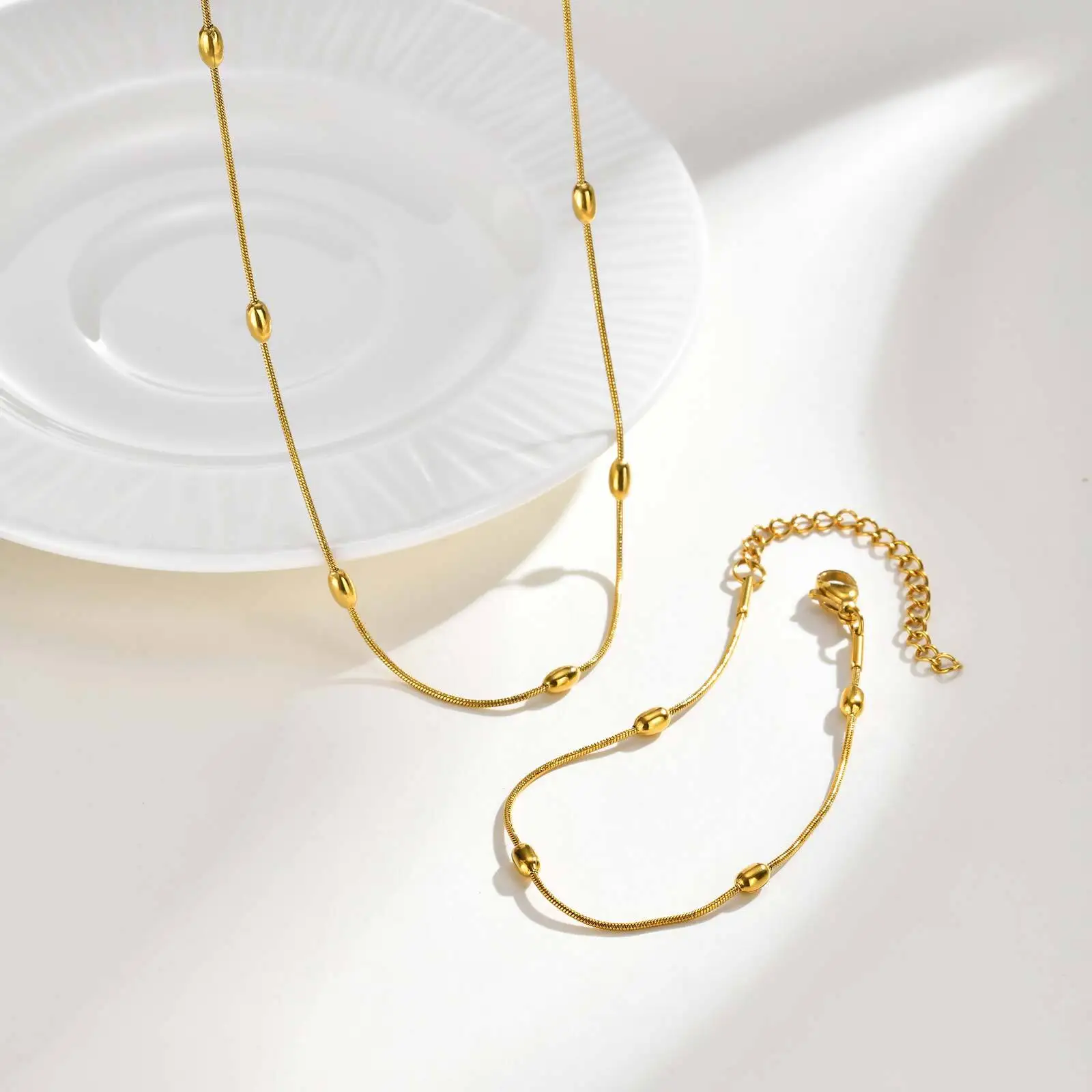 Vnox Minimalist Stainless Steel Snake Chain, Gold Plated Never Fade, Bracelet Necklace Wholesale Jewelry
Vnox Minimalist Stainless Steel Snake Chain, Gold Plated Never Fade, Bracelet Necklace Wholesale Jewelry