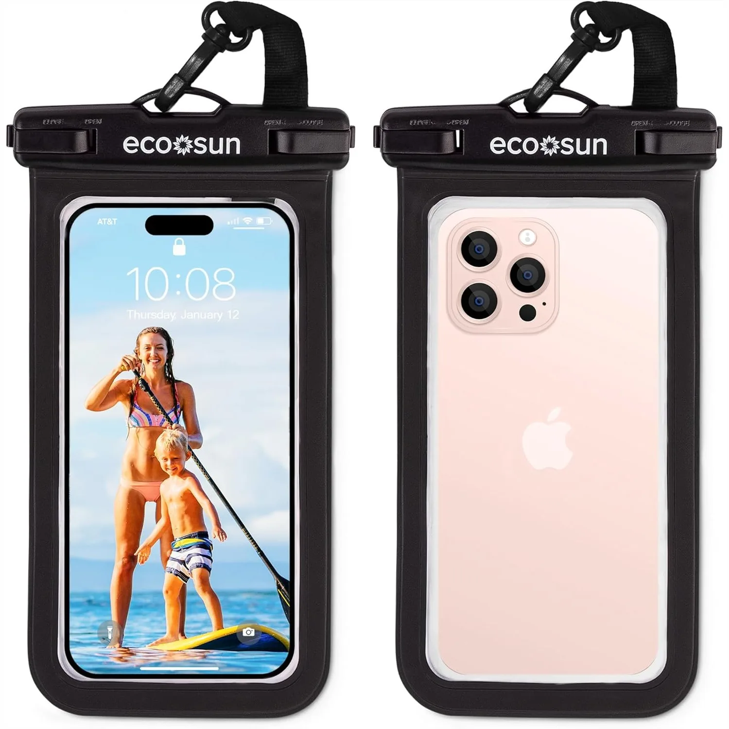 Waterproof Phone Pouch & Floating Wrist Strap Bundle 2-Pack Each for Travel Beach Essentials Fits iPhone 17 Pro Max GoPro
Waterproof Phone Pouch & Floating Wrist Strap Bundle 2-Pack Each for Travel Beach Essentials Fits iPhone 17 Pro Max GoPro