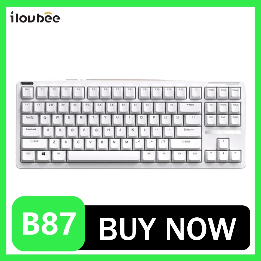Клавиатура ILovbee B87 механическая, Беспроводная игровая клавиатура с тремя режимами, Bluetooth, поддержка горячей замены, с прокладкой под заказ, для ПК/MAC/WIN
Клавиатура ILovbee B87 механическая, Беспроводная игровая клавиатура с тремя режимами, Bluetooth, поддержка горячей замены, с прокладкой под заказ, для ПК/MAC/WIN