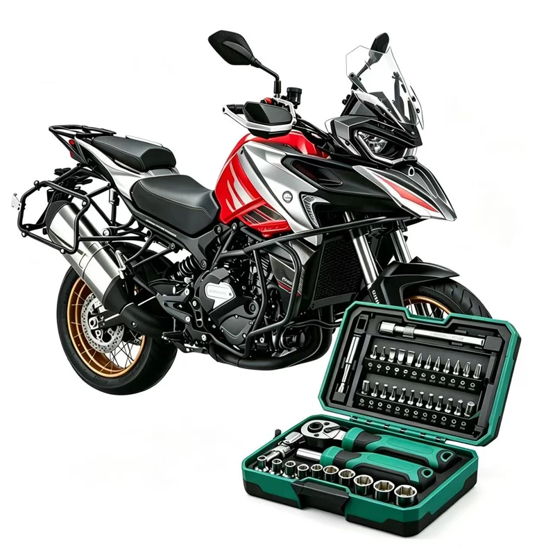 40PCS Portable Universal Motorcycle Repair Tool Kit Socket Wrench Set For QJMOTOR QJ SRT 800 X 750 600 900 700 500 450RX 800+
40PCS Portable Universal Motorcycle Repair Tool Kit Socket Wrench Set For QJMOTOR QJ SRT 800 X 750 600 900 700 500 450RX 800+