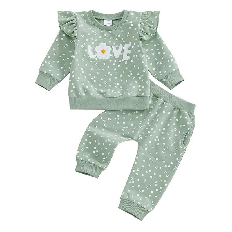 Toddler Girls Fall Outfits Letter Embroidery Floral Long Sleeve Sweatshirt and Elastic Pants Set Baby Cute Clothes
Toddler Girls Fall Outfits Letter Embroidery Floral Long Sleeve Sweatshirt and Elastic Pants Set Baby Cute Clothes