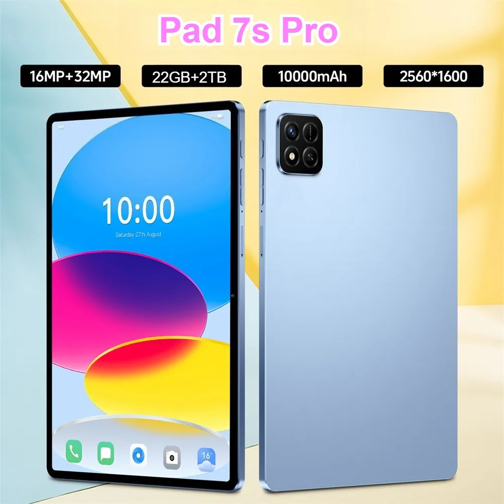 HOT Original Pad 7s Pro 10.1 HD Screen 10000mAh Tab Global Version 4G 5G Dual SIM Tablet 22GB+2TB Children's Android 15 Tablets
HOT Original Pad 7s Pro 10.1 HD Screen 10000mAh Tab Global Version 4G 5G Dual SIM Tablet 22GB+2TB Children's Android 15 Tablets