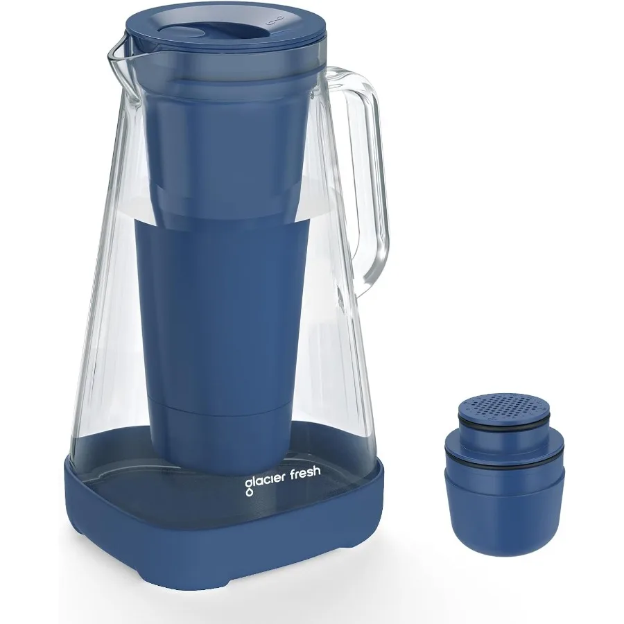 GLACIER FRESH 10 Cup Glass Water Pitcher with 1 Filter of 3X Flow Rate Purela Glass Pitcher with 5-Stage Filtration Technology
GLACIER FRESH 10 Cup Glass Water Pitcher with 1 Filter of 3X Flow Rate Purela Glass Pitcher with 5-Stage Filtration Technology