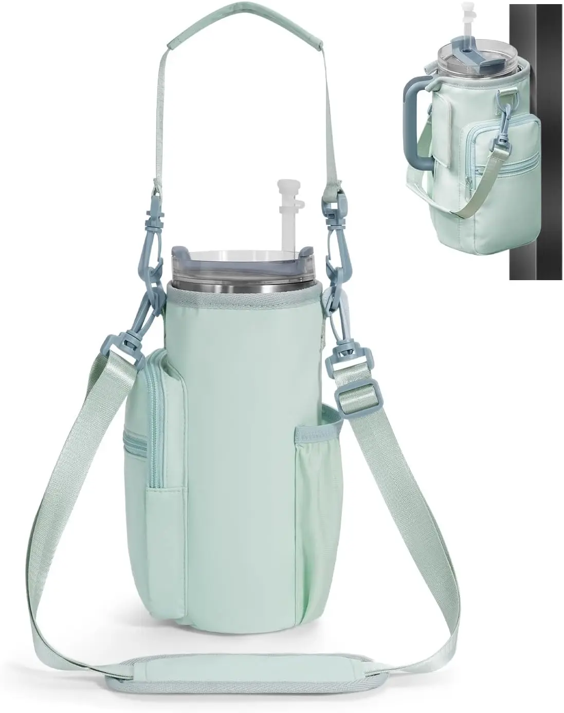 Magnetic Gym Bag for Women Men, Insulated Crossbody Water Bottle Holder with Strap for 40oz Tumbler, 4 Magnets
Magnetic Gym Bag for Women Men, Insulated Crossbody Water Bottle Holder with Strap for 40oz Tumbler, 4 Magnets