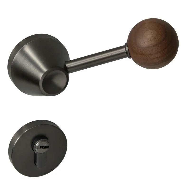 Retro black walnut door lock indoor door handle universal magnetic lock silent split lock door handle
Retro black walnut door lock indoor door handle universal magnetic lock silent split lock door handle
