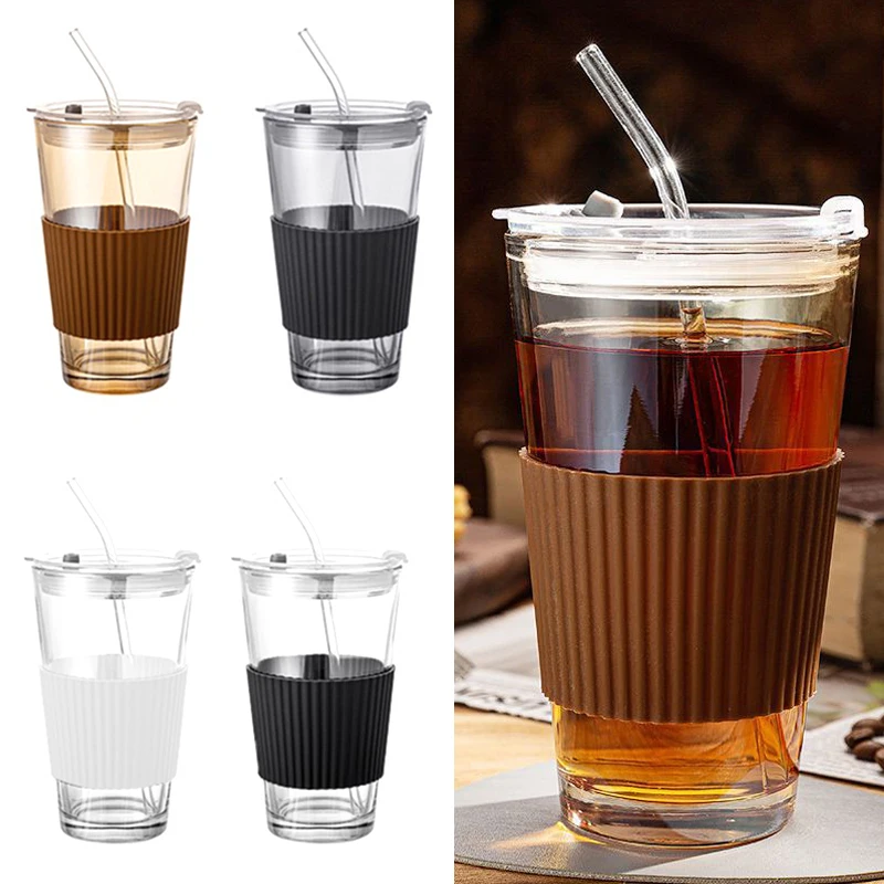 Household Transparent Glass Cup With Straw Cup Lid, Non Slip Cup Cover, Desktop Water Cup, Coffee Cup, Milk Cup, Juice Cup 1 Pcs
Household Transparent Glass Cup With Straw Cup Lid, Non Slip Cup Cover, Desktop Water Cup, Coffee Cup, Milk Cup, Juice Cup 1 Pcs