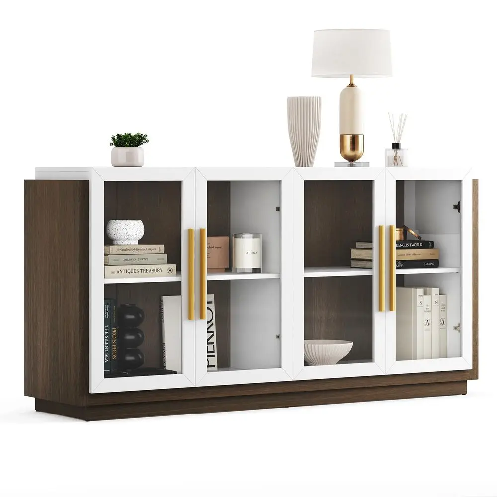 Sideboard Buffet Cabinet, Modern Wood GlassBuffetSideboard with Storage, Console Table for Kitchen, Dining Room, Living Room, H
Sideboard Buffet Cabinet, Modern Wood GlassBuffetSideboard with Storage, Console Table for Kitchen, Dining Room, Living Room, H
