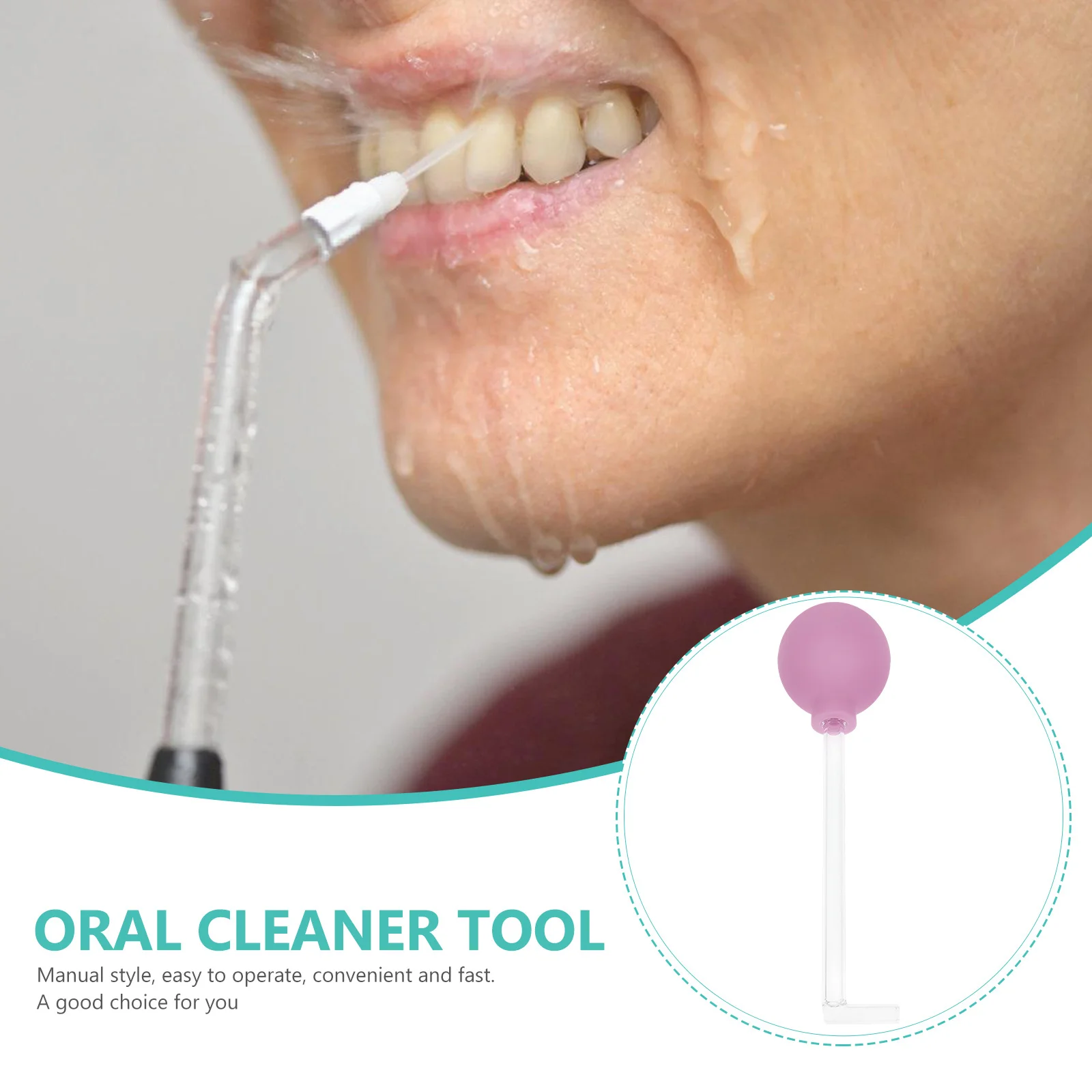 Manual Style Oral Cleaner Glass PVC Water Dental Flosser Portable Teeth Cleaner Oral Irrigator Air Tool
Manual Style Oral Cleaner Glass PVC Water Dental Flosser Portable Teeth Cleaner Oral Irrigator Air Tool