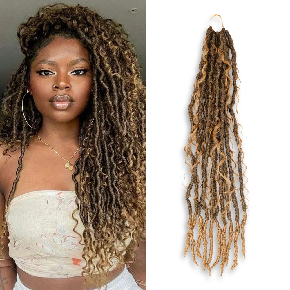 26inch Long Goddess Soft Locs Pre-Looped Synthetic Hair Extensions Highlight Color Women's Beauty Crochet Hair Work
26inch Long Goddess Soft Locs Pre-Looped Synthetic Hair Extensions Highlight Color Women's Beauty Crochet Hair Work