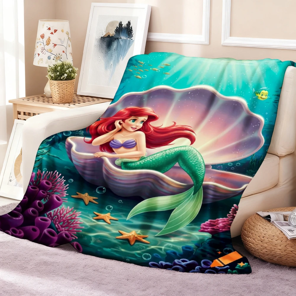 1pc Disney Four Seasons Suitable Flannel Blanket Mermaid In Shell Underwater Scene for Travel, Camping for Living Room, Office Machine Washable
1pc Disney Four Seasons Suitable Flannel Blanket Mermaid In Shell Underwater Scene for Travel, Camping for Living Room, Office Machine Washable