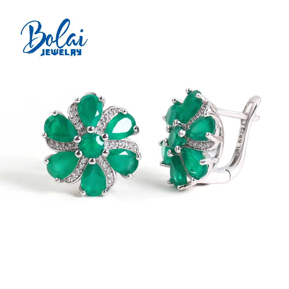 Gorgeous and Elegant Natural green Agate gemstones Flower Design earrings 925 sterling silver jewelry for women valentines gift
Gorgeous and Elegant Natural green Agate gemstones Flower Design earrings 925 sterling silver jewelry for women valentines gift
