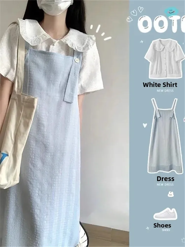 plus Size Casual Shirt And Skirt Set Women's Summer Loose Fit High Waist A-Line Dress Korean Style Short Sleeve Doll Collar
plus Size Casual Shirt And Skirt Set Women's Summer Loose Fit High Waist A-Line Dress Korean Style Short Sleeve Doll Collar