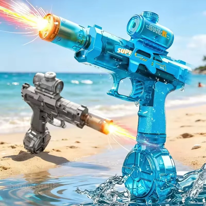 Electric Water Gun Absorb Water Continuous Shooting, Lights With Auto Sensor Water Gun, Summer Outdoor Beach Pool Toy For Kids
Electric Water Gun Absorb Water Continuous Shooting, Lights With Auto Sensor Water Gun, Summer Outdoor Beach Pool Toy For Kids
