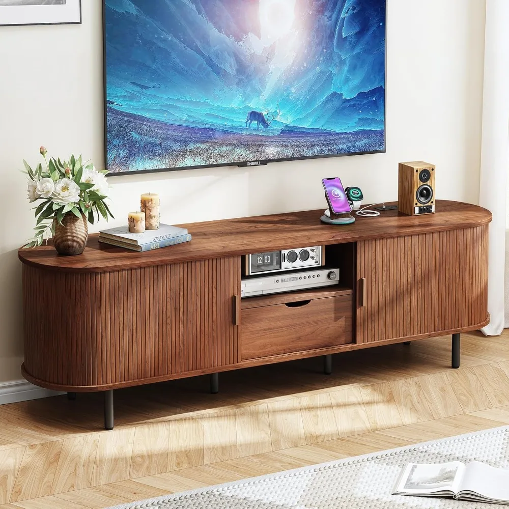 69" TV Stand with Power Outlet for TVs up to 80", Entertainment Center with Storage and Drawer, TV Console with Adjustable Shelv
69" TV Stand with Power Outlet for TVs up to 80", Entertainment Center with Storage and Drawer, TV Console with Adjustable Shelv