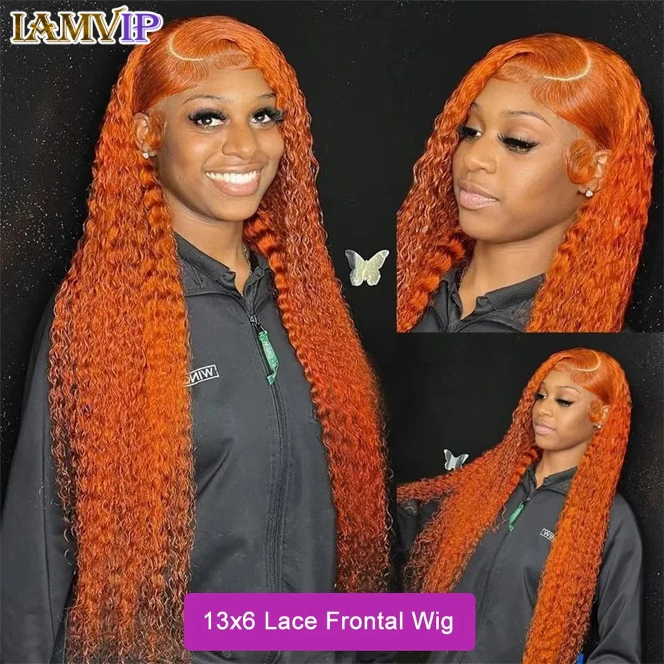 34 Inch 13x6 Full Lace Front Wigs Ginger Orange Color Water Curly Human Hair Wigs 13x4 HD Transparent Deep Wave Lace Frontal Wig
34 Inch 13x6 Full Lace Front Wigs Ginger Orange Color Water Curly Human Hair Wigs 13x4 HD Transparent Deep Wave Lace Frontal Wig