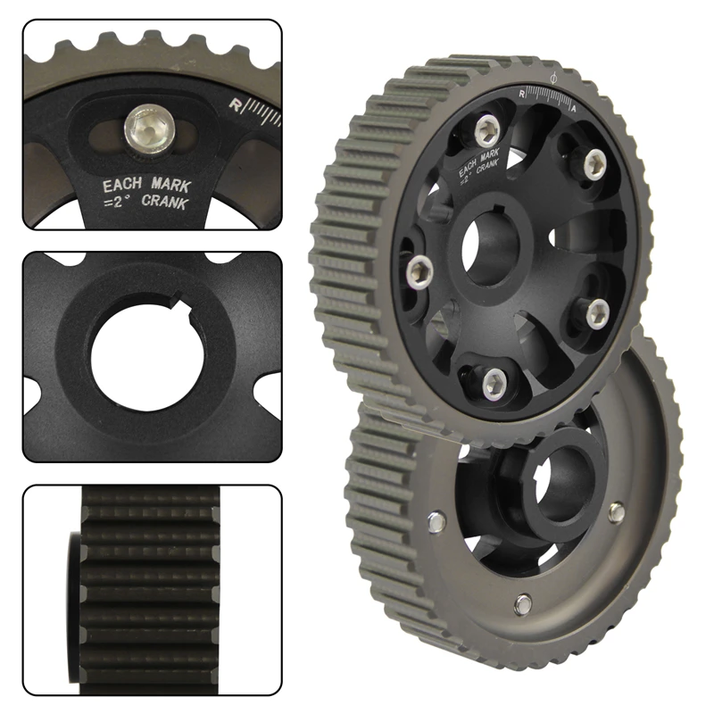 2pcs Adjustable Cam Gears Fit for Honda Accord SiR-T Prelude Base, Type SH 97-01 Prelude Si VTEC 93-96 H22 DOHC VTEC
2pcs Adjustable Cam Gears Fit for Honda Accord SiR-T Prelude Base, Type SH 97-01 Prelude Si VTEC 93-96 H22 DOHC VTEC