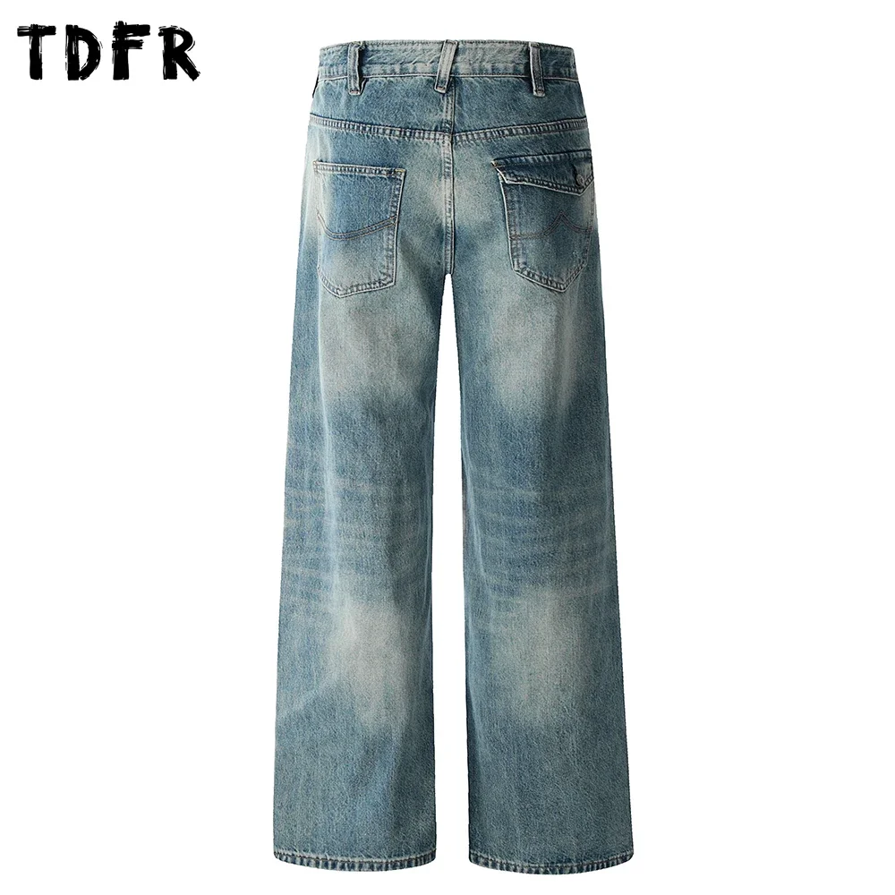Retro Washed Distressed Jeans Mens Washed Distressed Pocket Loose Straight Wide leg Denim Pants Men
Retro Washed Distressed Jeans Mens Washed Distressed Pocket Loose Straight Wide leg Denim Pants Men