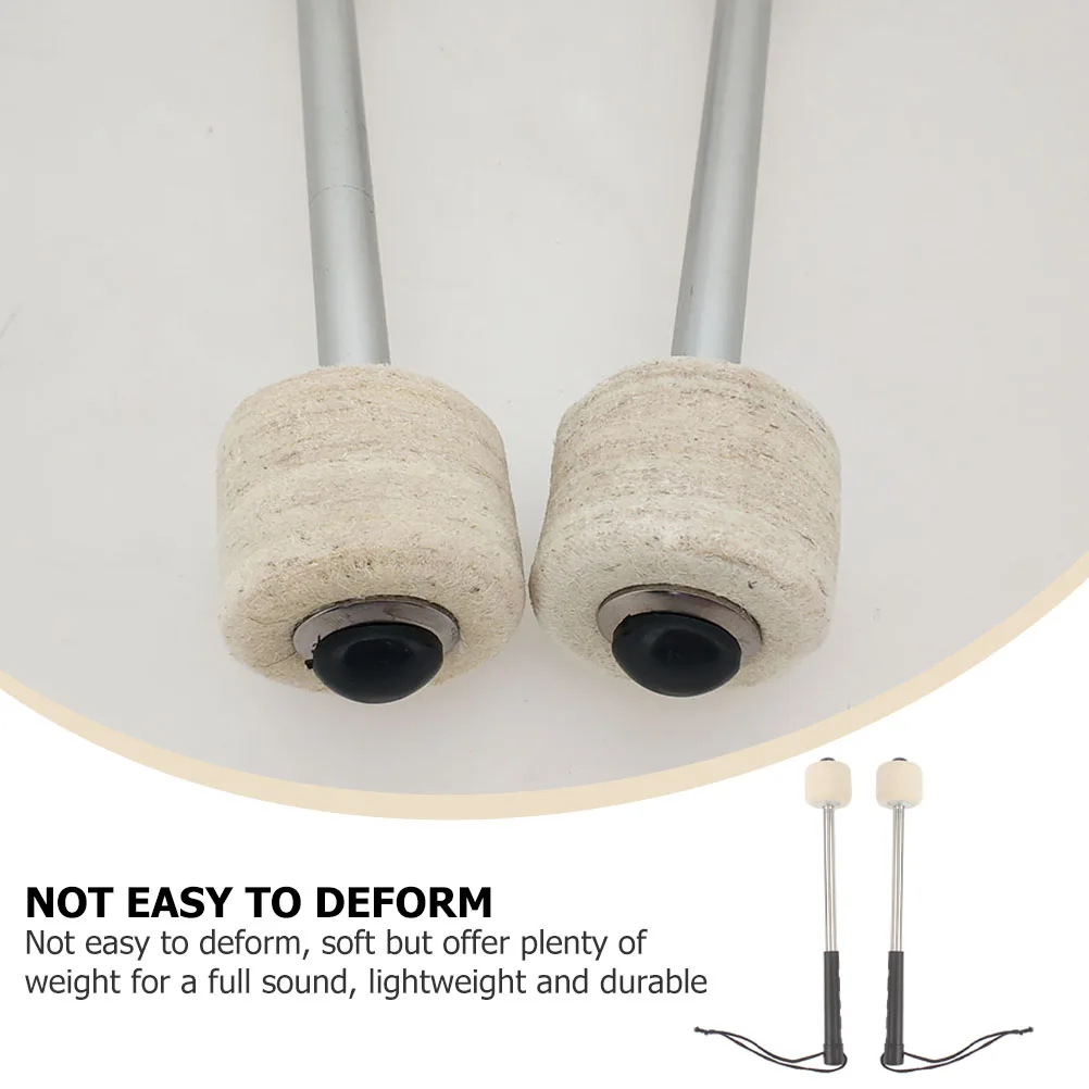 2pcs Bass Drumsticks Stainless Steel Tube Durable Percussion Instrument Accessories Wool Felt Mallets Metal Handle Lightweight
2pcs Bass Drumsticks Stainless Steel Tube Durable Percussion Instrument Accessories Wool Felt Mallets Metal Handle Lightweight