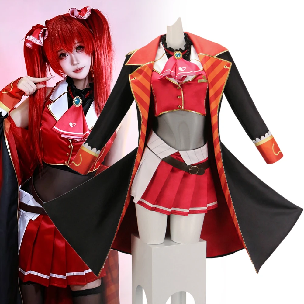 VTuber Houshou Marine Cosplay Costume Women Coat Top Skirt Set Captain Stage Sexy Uniform Carnival Clothes
VTuber Houshou Marine Cosplay Costume Women Coat Top Skirt Set Captain Stage Sexy Uniform Carnival Clothes